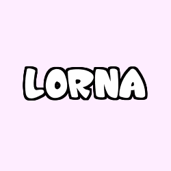 Coloring page first name LORNA