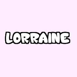Coloring page first name LORRAINE