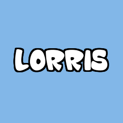 Coloring page first name LORRIS
