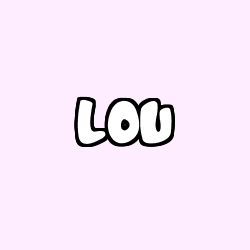 Coloring page first name LOU