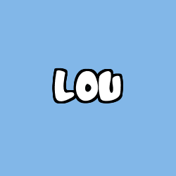 Coloring page first name LOU