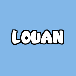 Coloring page first name LOUAN