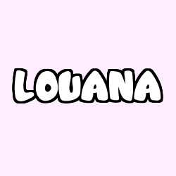 Coloring page first name LOUANA