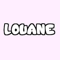 Coloring page first name LOUANE