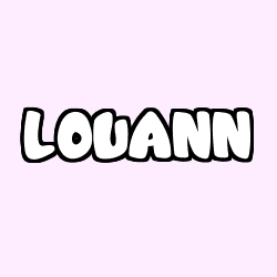 Coloring page first name LOUANN