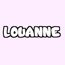 Coloring page first name LOUANNE
