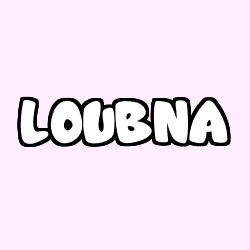 Coloring page first name LOUBNA