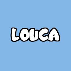 Coloring page first name LOUCA