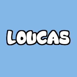 Coloring page first name LOUCAS
