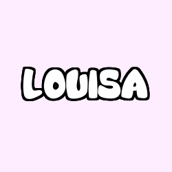 Coloring page first name LOUISA