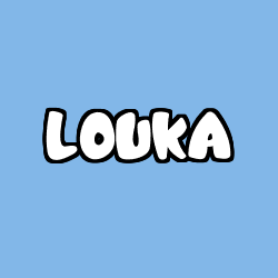 Coloring page first name LOUKA