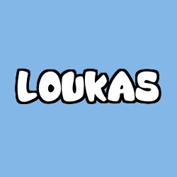 Coloring page first name LOUKAS