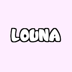 Coloring page first name LOUNA