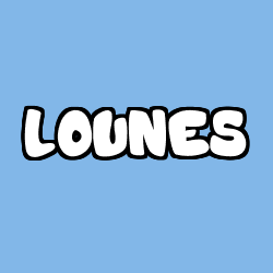 Coloring page first name LOUNES