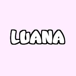 Coloring page first name LUANA