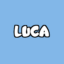 Coloring page first name LUCA