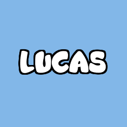 Coloring page first name LUCAS