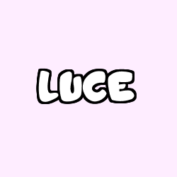 Coloring page first name LUCE