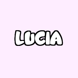 Coloring page first name LUCIA