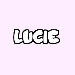 Coloring page first name LUCIE