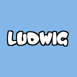 Coloring page first name LUDWIG