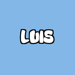 Coloring page first name LUIS