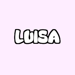 Coloring page first name LUISA