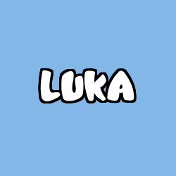 Coloring page first name LUKA
