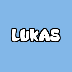 Coloring page first name LUKAS