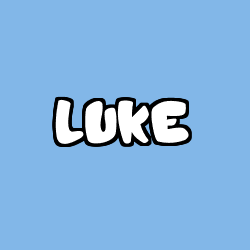 Coloring page first name LUKE