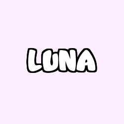 Coloring page first name LUNA