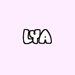 Coloring page first name LYA