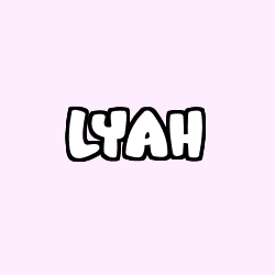 Coloring page first name LYAH