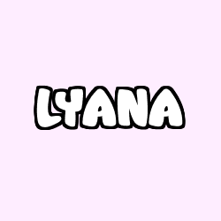 Coloring page first name LYANA