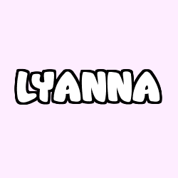 Coloring page first name LYANNA