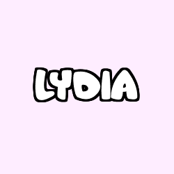 Coloring page first name LYDIA