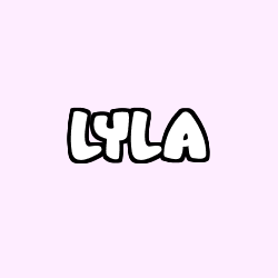 Coloring page first name LYLA