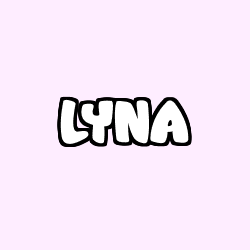 Coloring page first name LYNA