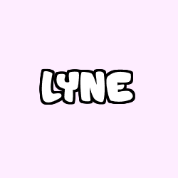 Coloring page first name LYNE