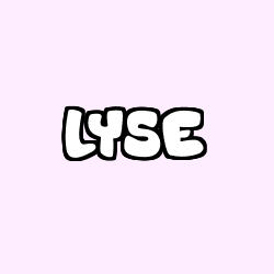 Coloring page first name LYSE