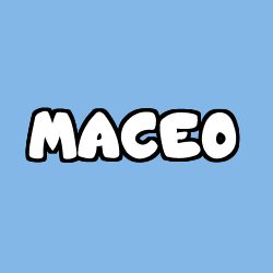 Coloring page first name MACEO
