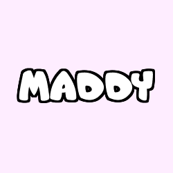 Coloring page first name MADDY