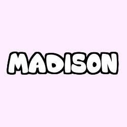 Coloring page first name MADISON