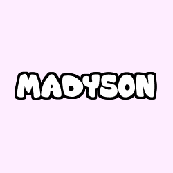 Coloring page first name MADYSON