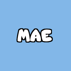 Coloring page first name MAE