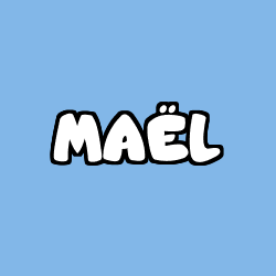 Coloring page first name MAËL