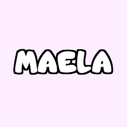 Coloring page first name MAELA