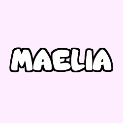 Coloring page first name MAELIA
