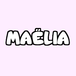 Coloring page first name MAËLIA