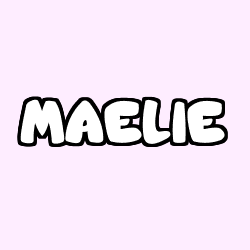Coloring page first name MAELIE